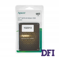 Жесткий диск 2.5 SSD  960Gb Apacer AS340X Panther Series, AP960GAS340XC-1, TLC, SATA-III 6Gb/s, зап/чт. - 510/550мб/с