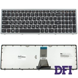 Клавіатура для ноутбука LENOVO (Flex 15, Flex 15D, G500s, G505s, S510p) rus, black, silver frame (оригінал)