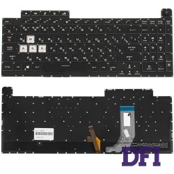 Клавіатура для ноутбука ASUS (G731GU, G731GV) rus, black, без кадру, підсвічування клавіш (RGB 4) (оригінал)