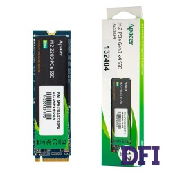 Жесткий диск M.2 2280 SSD  512Gb Apacer Series, AP512GAS2280P4-1, NVMe, PCI Express 3.0 x4, 3D NAND TLC, зап/чт. - 1500/2100мб/с