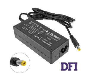 Блок питания для ноутбука ACER 19V, 3.42A, 65W, 5.5*1.7мм, прямой разъём, (Replacement AC Adapter) black (без кабеля!)