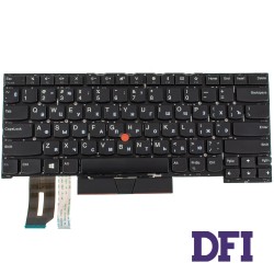 Клавіатура для ноутбука LENOVO (ThinkPad: T490s, T495s) rus, black, без фрейму