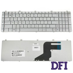 Клавіатура для ноутбука ASUS (N55, N75, X5QS) rus, silver (N55 version)