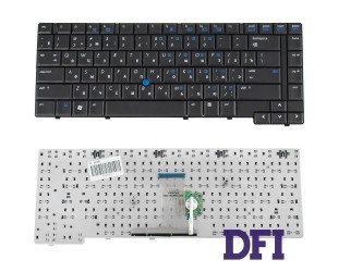 Клавиатура для ноутбука HP (Compaq: 8510p, 8510w) rus, black, with trackpoint