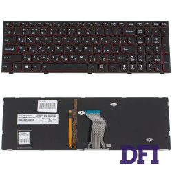 Клавіатура для ноутбука LENOVO (Y500, Y510p) rus, black, підсвічування клавіш