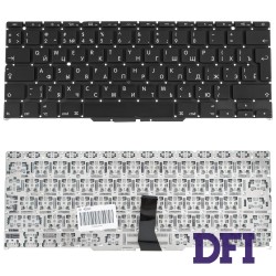 Клавиатура для ноутбука APPLE (MacBook Air: A1370, A1465 (2011-2015)) rus, black, BIG Enter