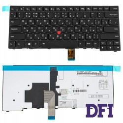 Клавіатура для ноутбука LENOVO (ThinkPad Edge: T431S, T440, T440P, T440S) rus, black, підсвічування клавіш