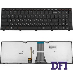 Клавіатура для ноутбука LENOVO (G50-30, G50-45, G50-70, Z50-70, Z50-75, Flex 2-15) rus, black, підсвічування клавіш