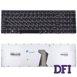 Клавіатура для ноутбука LENOVO (Y570) rus, black, purple frame