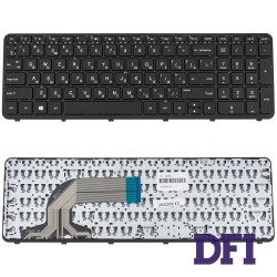 Клавіатура для ноутбука HP (ProBook: 350 G1, 355 G2) rus, black, з фреймом