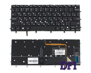 Клавиатура для ноутбука DELL (Inspiron: 7347, 7348) rus, black, без фрейма, подсветка клавиш