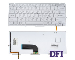 Клавиатура для ноутбука SONY (VPC-SB, VPC-SD series) rus, silver, без фрейма, подсветка клавиш