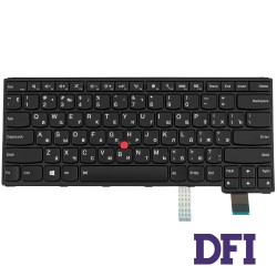 Клавіатура для ноутбука LENOVO (ThinkPad Yoga 460) rus, black, підсвічування клавіш, с джойстиком
