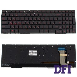 Клавіатура для ноутбука ASUS (GL553 series) rus, black, без фрейма, подcветка клавіш