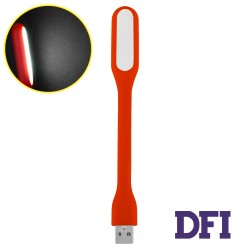 Лампа-светильник гибкая USB, 5v, 1.2w, Красный