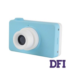 Детская фотокамера CDC-03 (Экран 2 IPS, батарея 1100mAh, поддержка microSD до 32gb), голубой