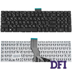 Клавиатура для ноутбука HP (250 G6, 255 G6 series) rus, black, без фрейма
