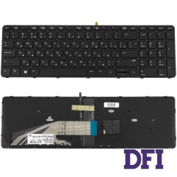 Клавиатура для ноутбука HP (ProBook: 450 G3, 455 G3, 470 G3) rus, black, подсветка клавиш, с джойстиком (ОРИГИНАЛ)