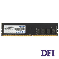 Модуль памяти DDR4 8Gb 3200MHz PC4-25600 Patriot Signature Line, 1.2V, CL19 (PSD48G320081)