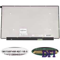 Матрица 15.6 NV156FHM-NX1 (1920*1080, 40pin(eDP, IPS, 120HZ, 16.7M, 45% NTSC), LED, SLIM(без планок и ушек), матовая, разъем справа внизу)