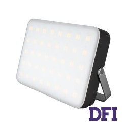 Мультифункціональна LED лампа 10w, 150-1200LM, 3000k, 4500k, 5700k, павербанк 2xUSB, 5v, 2a, 20000mAh (Black-White) (IPX5) (Індикатор заряду)