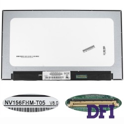 Матриця 15.6 NV156FHM-T05 touch (1920*1080, 40pin(eDP, IPS), LED, SLIM(без доп панели), матова, роз'єм праворуч внизу) для ноутбука