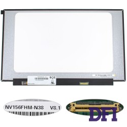 Матриця 15.6 NV156FHM-N38 (1920*1080, 30pin(eDP, IPS), LED, SLIM(без планок та вушок), глянець, роз'єм справа внизу) для ноутбука