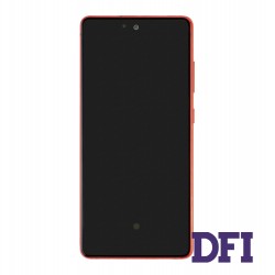 Дисплей для смартфона (телефону) Samsung Galaxy S20 FE 4G (2020), S20 FE 5G (2020), SM-G780, SM-G781, red (у зборі з тачскріном)(з рамкою)(Service Original)