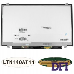 Матрица 14.0 LTN140AT11 (1366*768, 40pin, LED, SLIM (вертикальные ушки),  глянец, разъем справа внизу) для ноутбука
