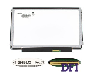 Матрица 11.6 N116BGE-L42 (1366*768, 40pin, LED, SLIM (горизонтальные ушки), глянцевая, разъем справа внизу) для ноутбука