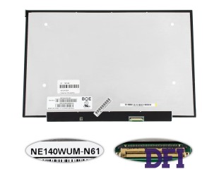 Матриця 14.0 NE140WUM-N61 (1920*1200, 30pin(eDP, IPS), LED, SLIM (без планок та вушок), матові, роз'єм праворуч внизу) для ноутбука