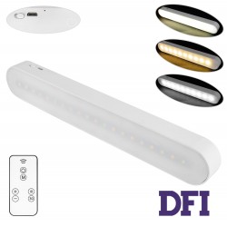 Магнитная LED лампа со встроенной батареей, теплый и холодный свет, таймер отключения, пульт.(15w)(LED)