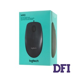 Мышь Logitech M90 Corded Mouse, Black, 3 кнопки, 1 скроллинг, USB (910-001794)