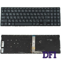 Клавіатура для ноутбука ASUS (UX535 series) rus, black, без фрейма, підсвітка клавіш
