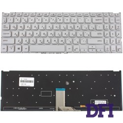 Клавіатура для ноутбука ASUS (X512 series) rus, silver, без фрейму, підсвічування клавіш