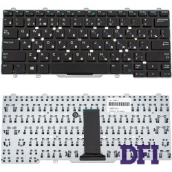 Клавіатура для ноутбука DELL (Latitude: E5450, E7450), rus, black, без фрейма, без підсвічування, без джойстика