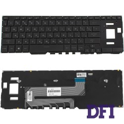 Клавіатура для ноутбука ASUS (GX550 series) rus, black, без фрейма, підсвітка клавіш
