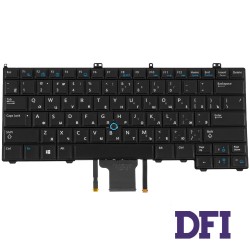 Клавіатура для ноутбука DELL (Latitude: 7000, E7240, E7440) rus, black, підсвічування клавіш, з джойстиком