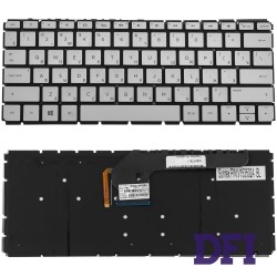 Клавіатура для ноутбука HP (Envy 13-d series) rus, silver, без фрейма, підсвічування клавіш