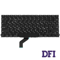 Клавіатура для ноутбука APPLE (MacBook Pro Retina: A1425 (2012-2013)) rus, black, SMALL Enter