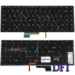 Клавіатура для ноутбука XIAOMI (Xiaomi: 15.6) rus, black, без фрейму, підсвічування клавіш(оригінал)