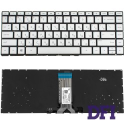 Клавиатура для ноутбука HP (240 G6, 245 G6) rus, silver, без фрейма, подсветка клавиш