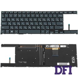 Клавиатура для ноутбука ASUS (UX482 series) rus, black, без фрейма, підсвічування клавіш