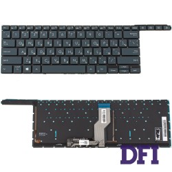 Клавиатура для ноутбука ASUS (UX582 series), rus, black, без фрейма, подсветка клавиш