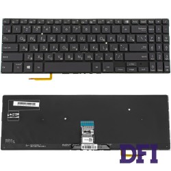 Клавіатура для ноутбука ASUS (B1500 series) rus, black, без кадру, підсвічування клавіш