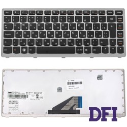 Клавіатура для ноутбука LENOVO (U310) rus, black, silver frame