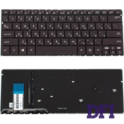Клавіатура для ноутбука ASUS (UX330UA series) rus, black, без фрейма, підсвічування клавіш