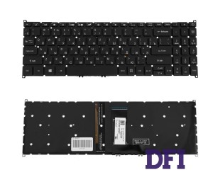 Клавіатура для ноутбука ACER (SW: SF315-51) rus, black, без фрейма, підсвічування клавіш(оригінал)