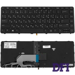 Клавіатура для ноутбука HP (ProBook: 430 G3, 440 G3) rus, black, підсвічування клавіш, з джойстиком