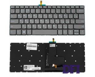 Клавіатура для ноутбука LENOVO (IdeaPad: V330-14) rus, blaсk, без фрейма, підсвічування клавіш(оригінал)